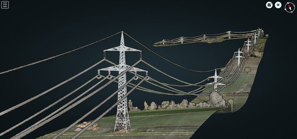 Dank digitalem Zwilling der 380-kV-Freileitung Landesbergen-Borken kann die Flugroute der Drohnen bereits vor deren Start einprogrammiert werden. Foto: Omexom Deutschland